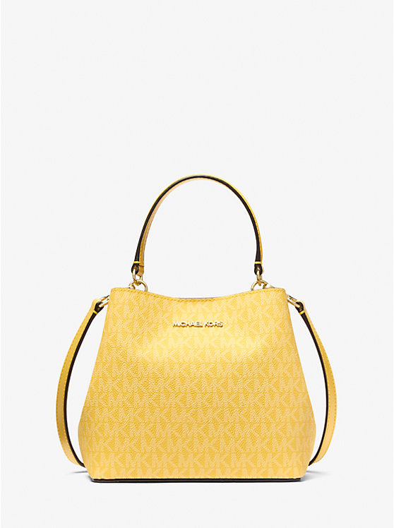 Pratt Small Signature Logo Shoulder Bag Daisy Yellow