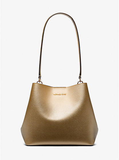 Pratt Medium Metallic Shoulder Bag 