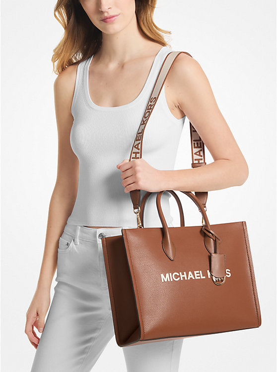 Mirella Medium Pebbled Leather Tote Bag 