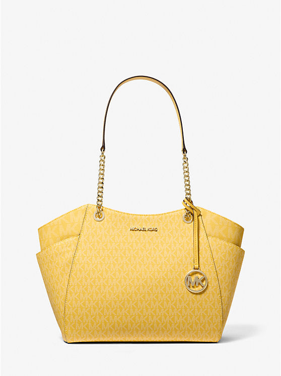 Jet Set Large Signature Logo Shoulder Bag Daisy Yellow