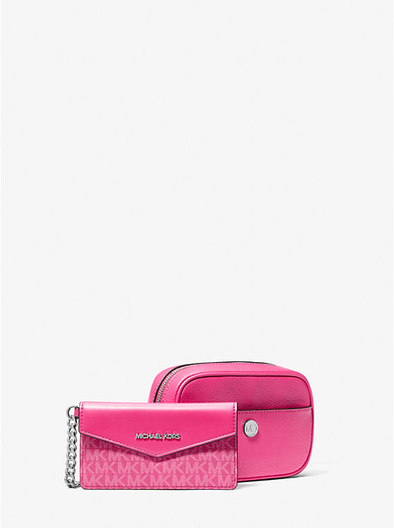 Maisie Small Pebbled Leather 2-in-1 Camera Bag Dragonfruit