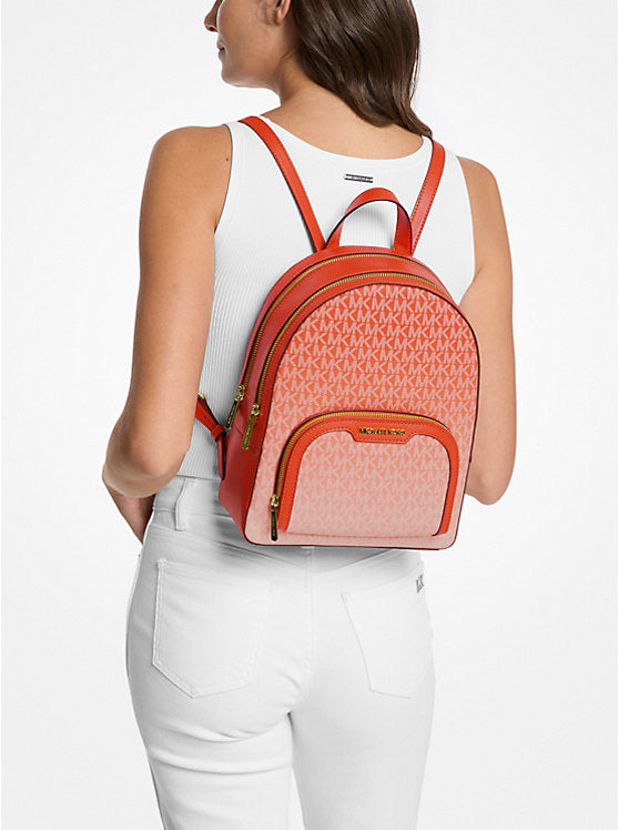 Jaycee Medium Ombre Signature Logo Backpack Red Clay