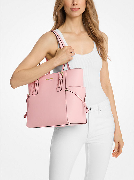 Voyager Large Saffiano Leather Tote Bag Powder Blush