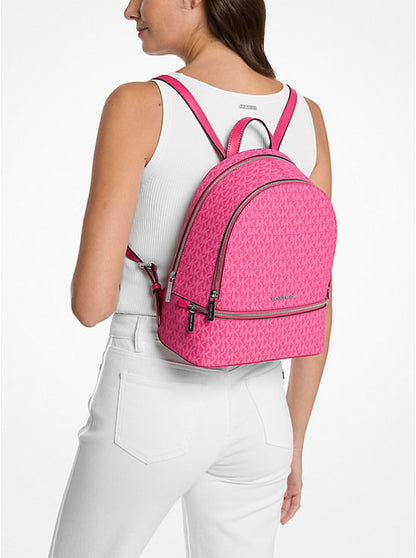 Rhea Medium Signature Logo Backpack Dragonfruit