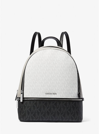 Rhea Medium Color-Block Signature Logo Backpack Opwht Multi