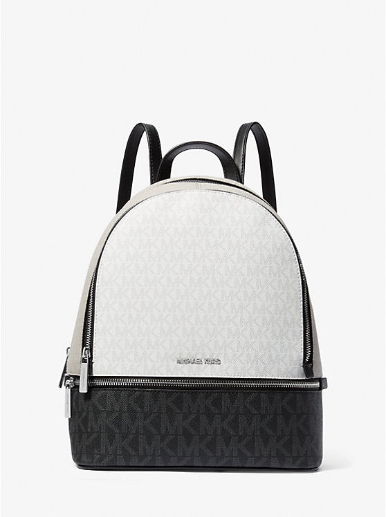 Rhea Medium Color-Block Signature Logo Backpack Opwht Multi