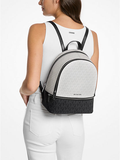 Rhea Medium Color-Block Signature Logo Backpack Opwht Multi