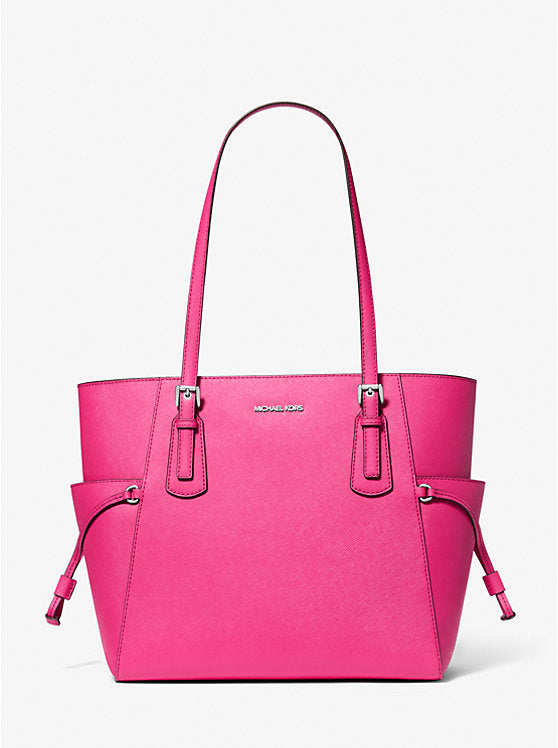 Voyager Large Saffiano Leather Tote Bag Dragonfruit