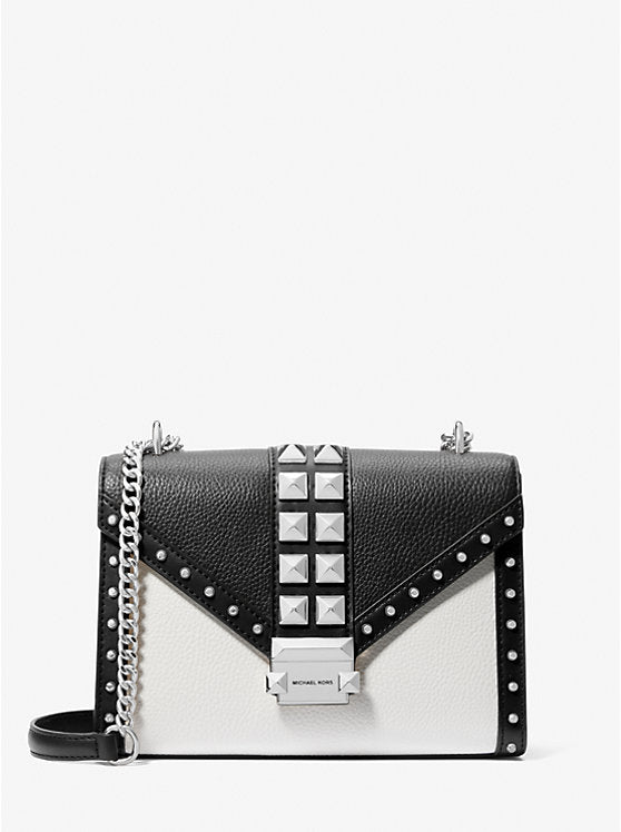 Whitney Medium Studded Shoulder Bag Black Combo