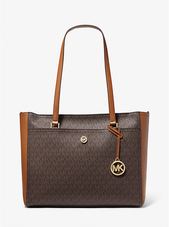 Maisie Large Logo 3-in-1 Tote Bag Brown