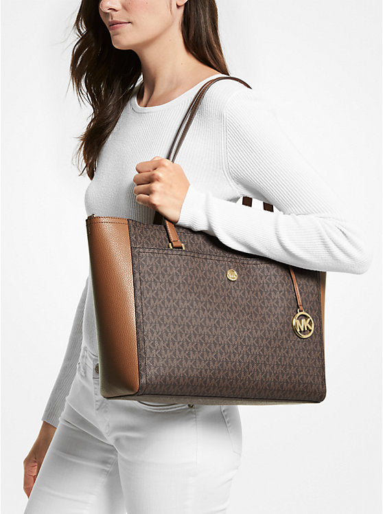 Maisie Large Logo 3-in-1 Tote Bag Brown