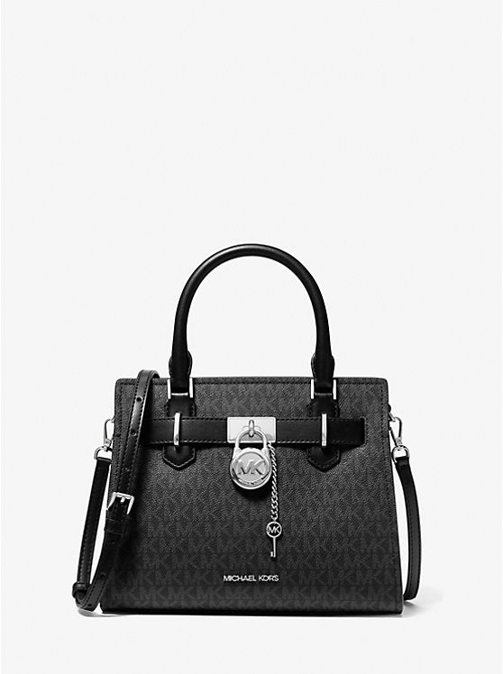 Hamilton Small Signature Logo Satchel Black