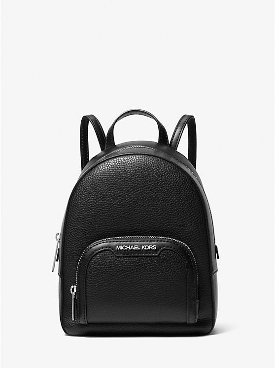 Jaycee Extra-Small Pebbled Leather Convertible Backpack Black