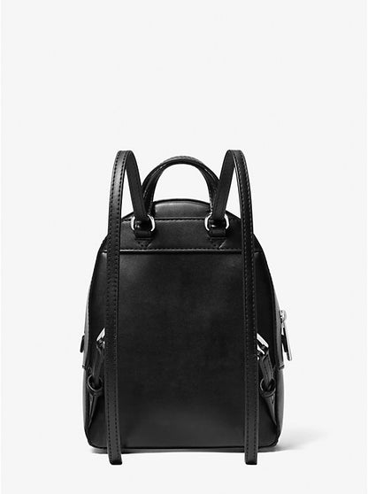 Jaycee Extra-Small Pebbled Leather Convertible Backpack Black