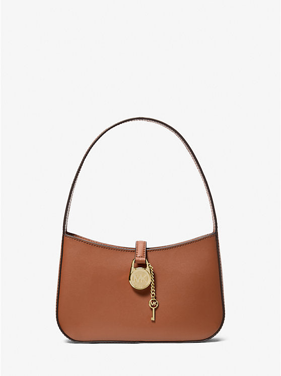 Lyra Small Leather Pochette Luggage