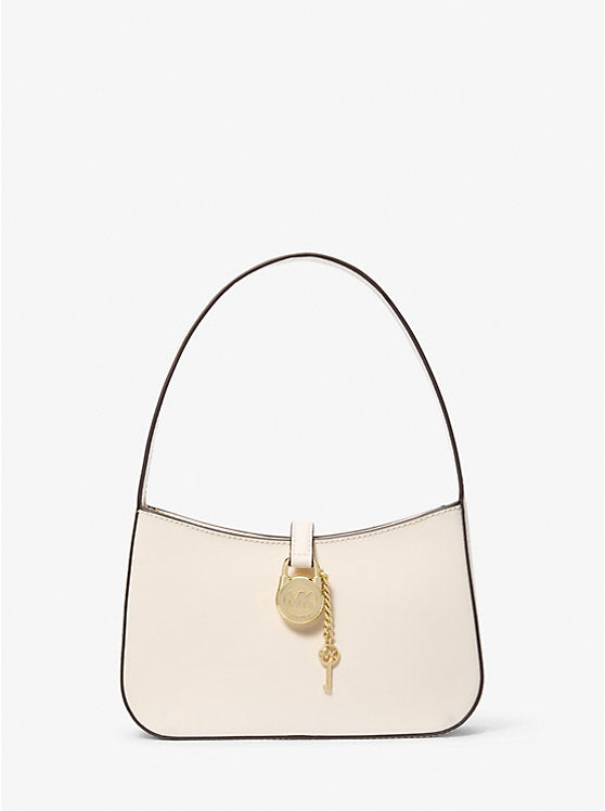 Lyra Small Leather Pochette Lt Cream