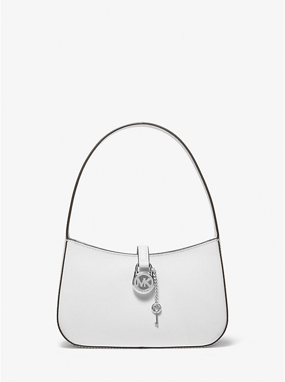 Lyra Small Leather Pochette Optic White