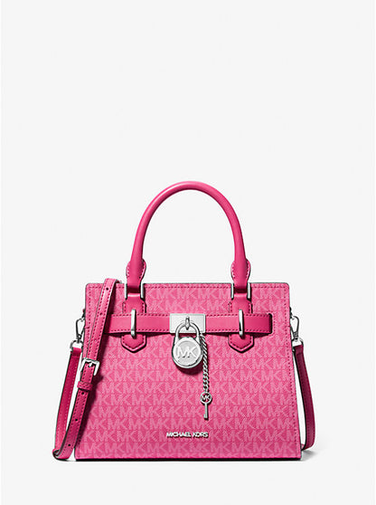 Hamilton Small Signature Logo Satchel Dragonfruit