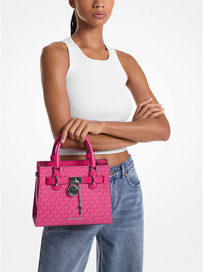 Hamilton Small Signature Logo Satchel Dragonfruit