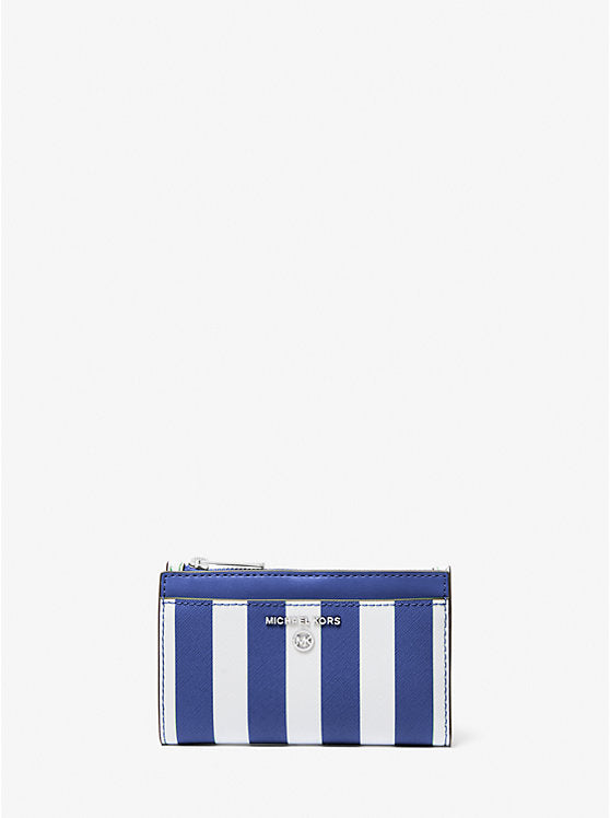 Jet Set Charm Striped Card Case Cobalt Multi