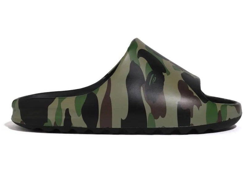 A Bathing Ape 1St Camo Slide Green