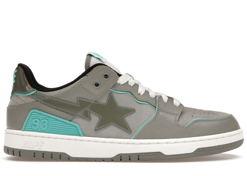 A Bathing Ape Bape Sk8 Sta Grey Turquoise