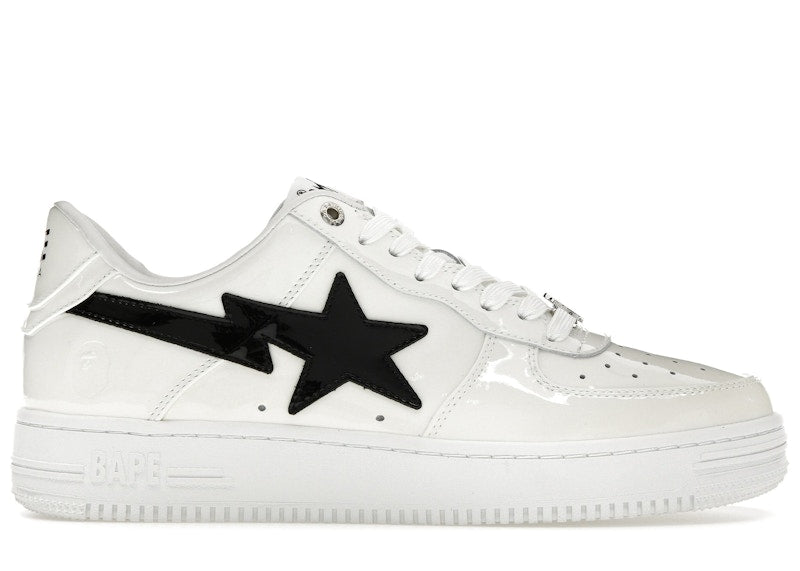 A Bathing Ape Bape Sta #2 White Patent