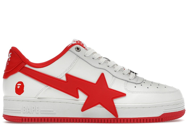 A Bathing Ape Bape Sta Os #2 White Red