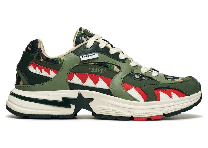 A Bathing Ape Shark Sta Bored Ape Yacht Club Green