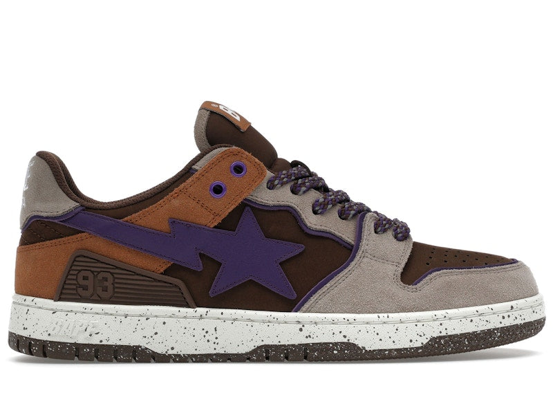 A Bathing Ape Sk8 Sta #7 M2 Brown Purple