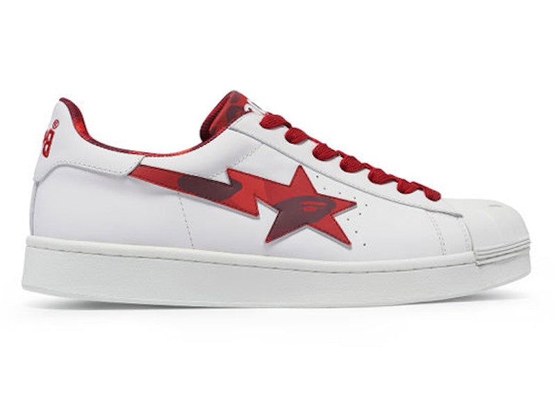 A Bathing Ape Skull Sta White Red