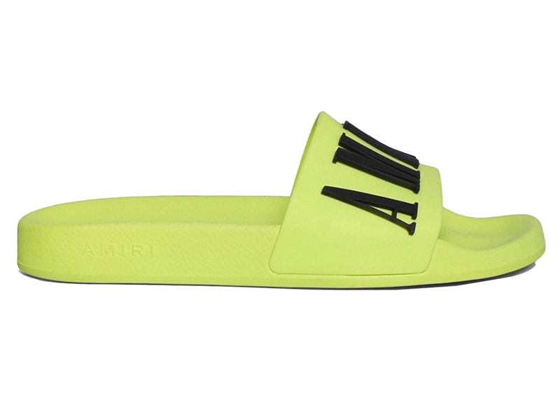 Amiri Pool Slide Debossed Volt Black