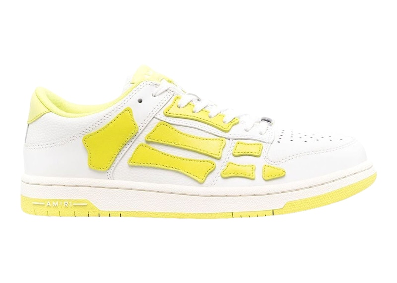 Amiri Skel Top Low White Fluorescent Yellow