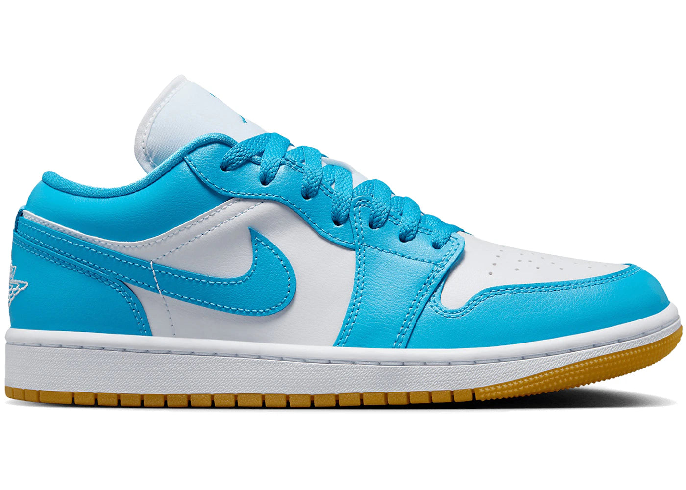 Jordan 1 Low White Gum Light Brown Dark Powder Blue (Women'S)