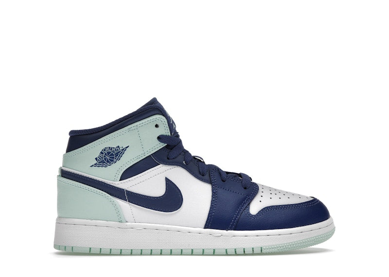 Nike Air on sale Jordan 1 Mid Shies Mystic Navy Mint Foam Size 6.5Y / Women’s Size 8