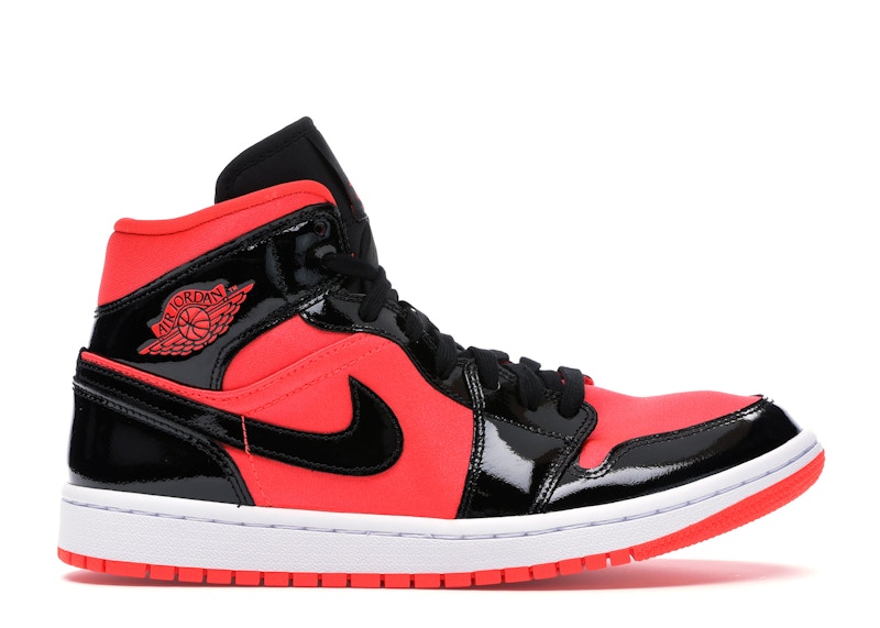 Jordan 1 Mid Hot Punch Black (Women'S)