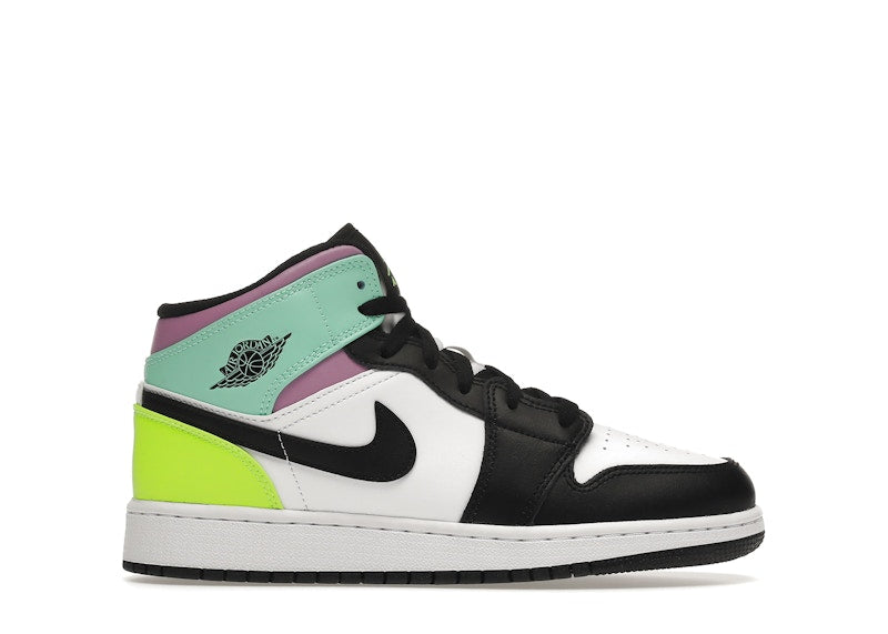 Jordan 1 Mid Pastel Black Toe (Gs)