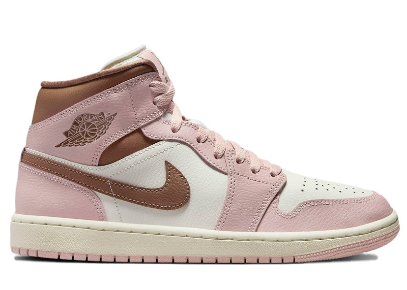 Jordan 1 Mid Pink Oxford Brown (Women'S)