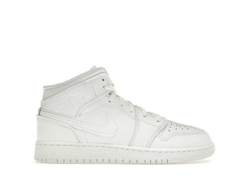 Jordan 1 Mid Triple White (2023) (Gs)