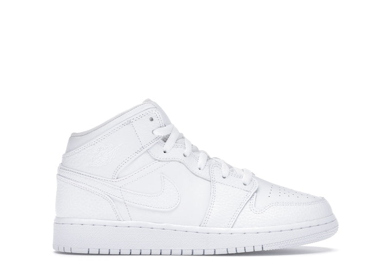 Jordan 1 Mid Triple White (Gs)