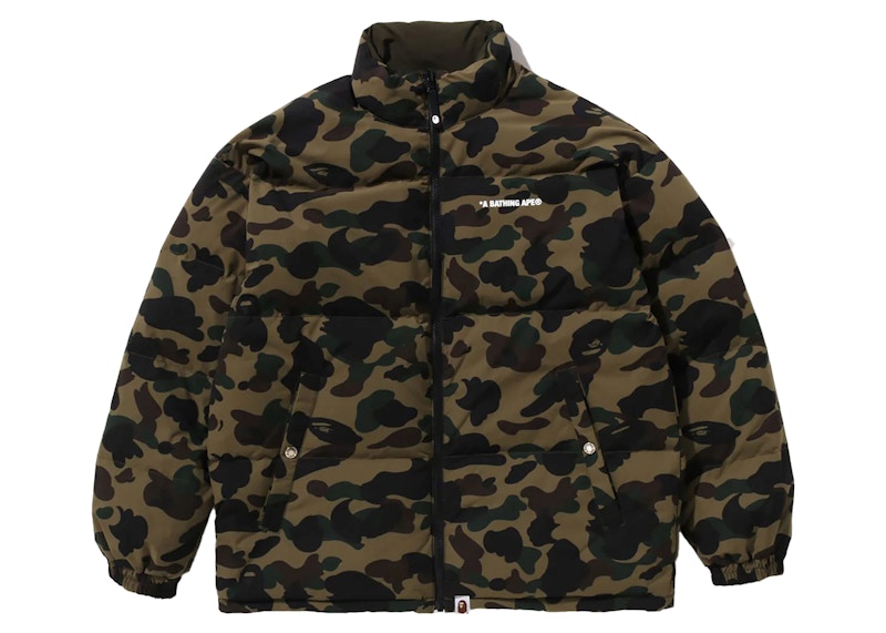 Bape 1St Camo Reversible Down Jacket Green