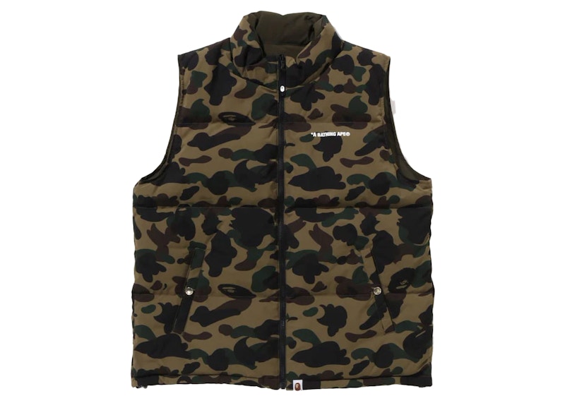 Bape 1St Camo Reversible Down Vest (Fw24) Green