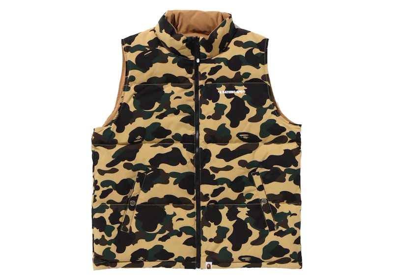 Bape 1St Camo Reversible Down Vest (Fw24) Yellow