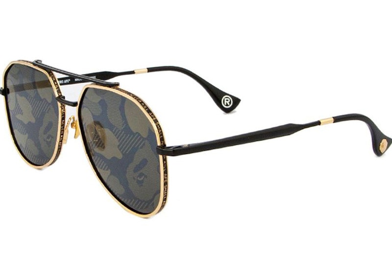 Bape 5 Sunglasses Black/Gold