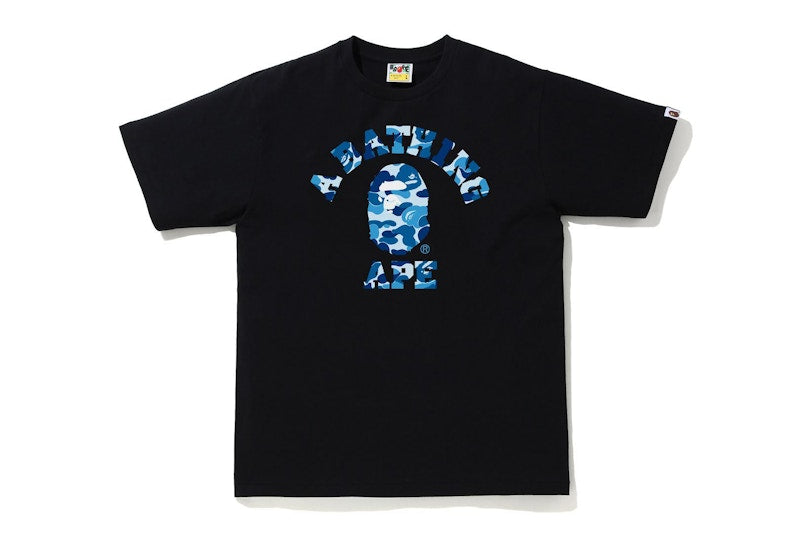 Bape Abc Camo College Tee (Ss21) Black/Blue