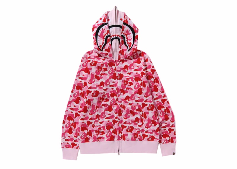 Bape Abc Camo Double Shark Full Zip Hoodie (Fw23) Pink