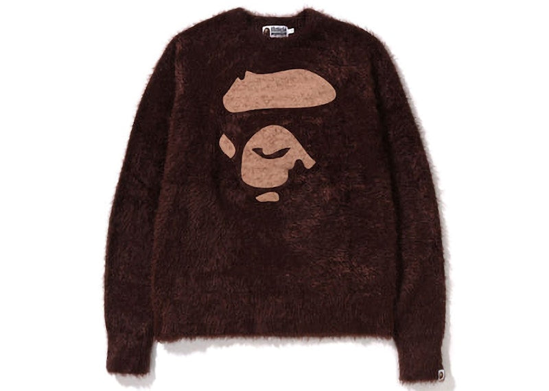 Bape Ape Face Knit Brown