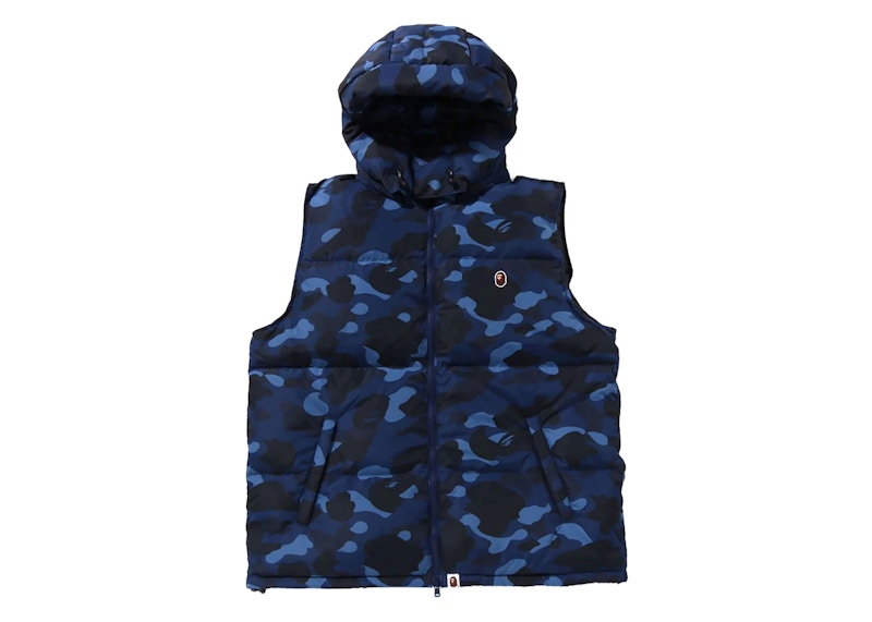 Bape Color Camo Down Vest Navy