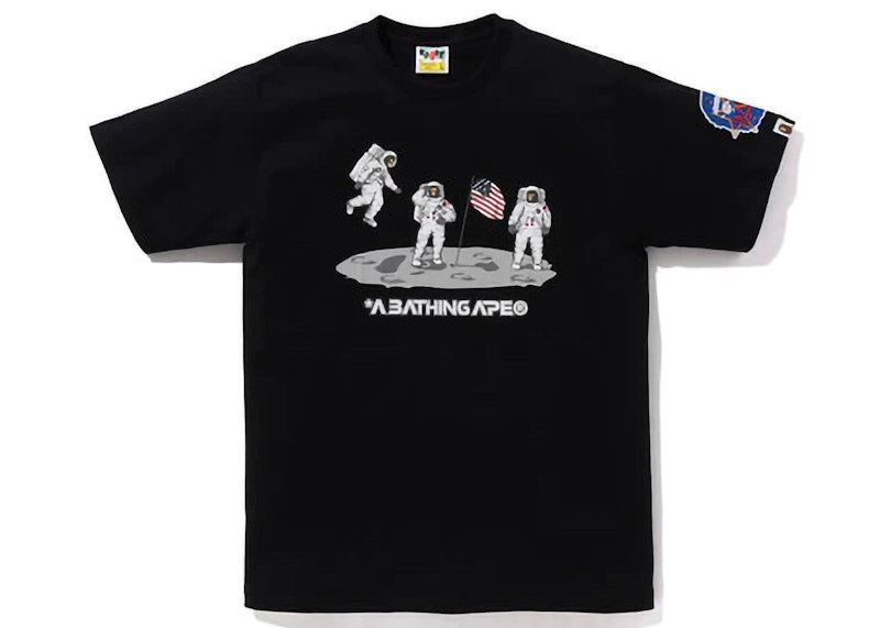 Bape Moon Landing Tee Black