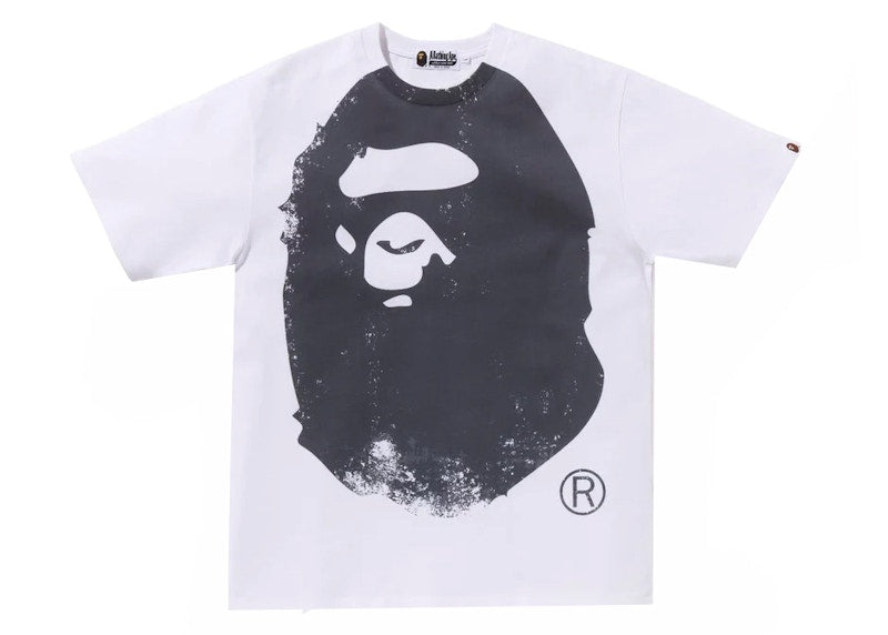 Bape Overprinted Ape Head Tee White